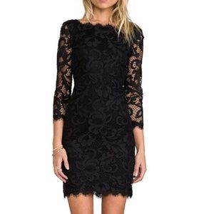 DVF Diane Von Furstenberg Black Lace Zarita Dress